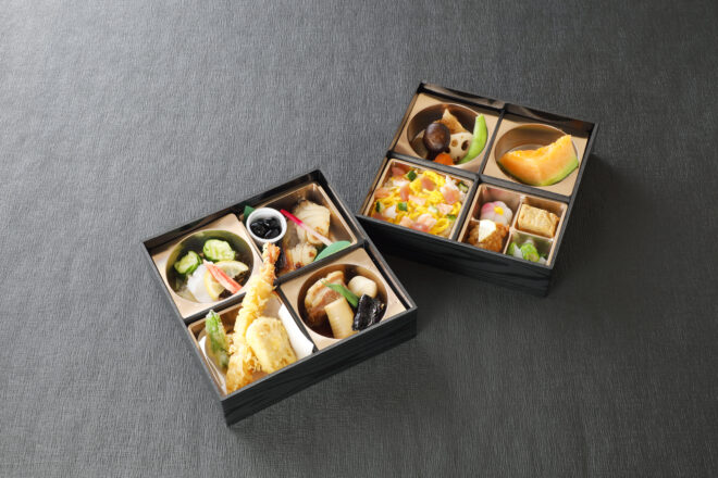 山梨県北杜市 配達 会席二段弁当